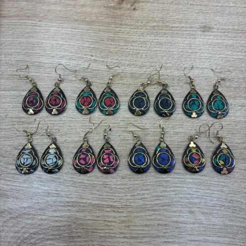 Pendientes Mosaico Dorado