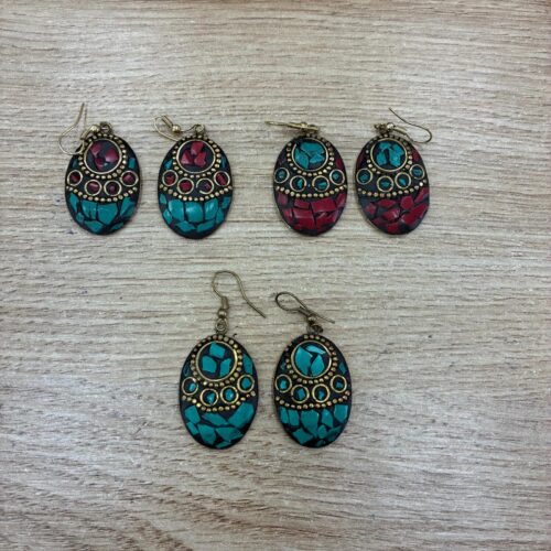 Pendientes Mosaico Dorado