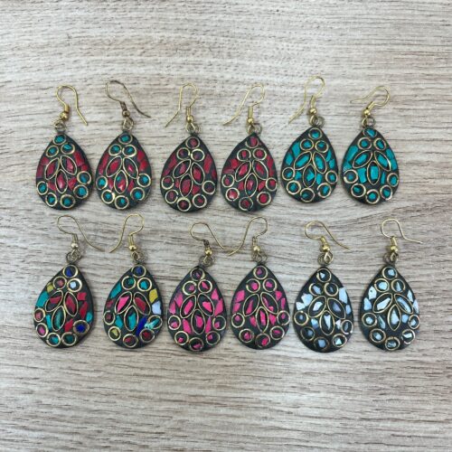 Pendientes Mosaico Dorado