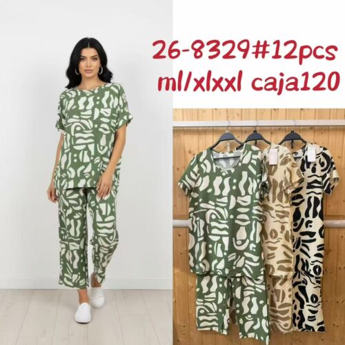 Conjunto Blusa y Pantalón  Estampado