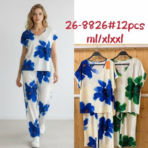 Conjunto Blusa y Pantalón  Estampado Flores