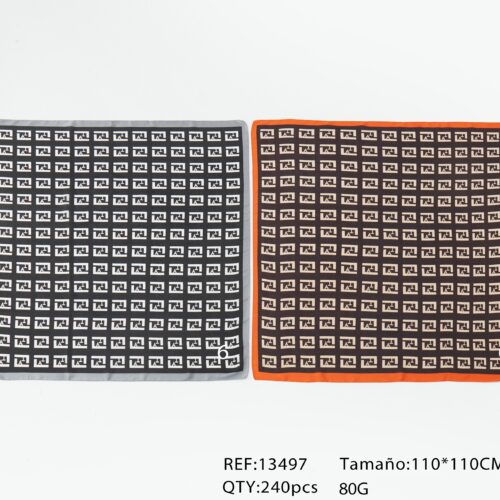 Fular Estampado Cuadrados 110 x 110cm