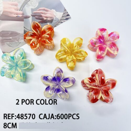 Pinzas de Pelo Flor 8 cm.