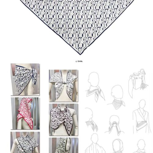 Pañuelo Estampado Multiposicion 135x55cm