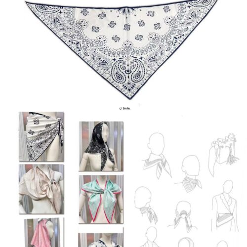 Pañuelo Estampado Multiposicion 135x55cm