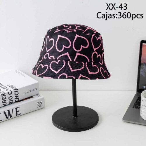 Gorro Pescador Estampado Corazones