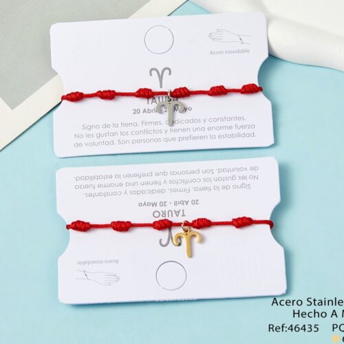 Pulsera Nudos Roja Colgante Aries