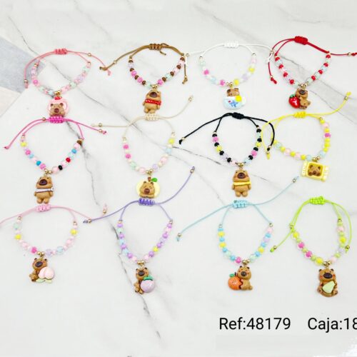 Pulsera Nudo Colgante Capybara