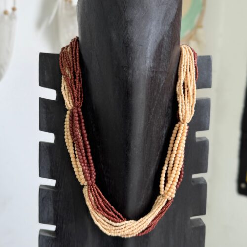 Collar Coralina Largo Bolitas Colores Surtidos