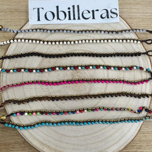 Tobillera Hilo Encerado Bolitas