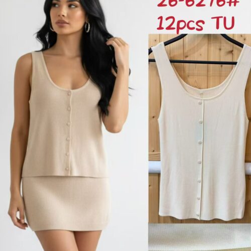 Top de Punto Tirantes Escote Redondo  Detalle Botones