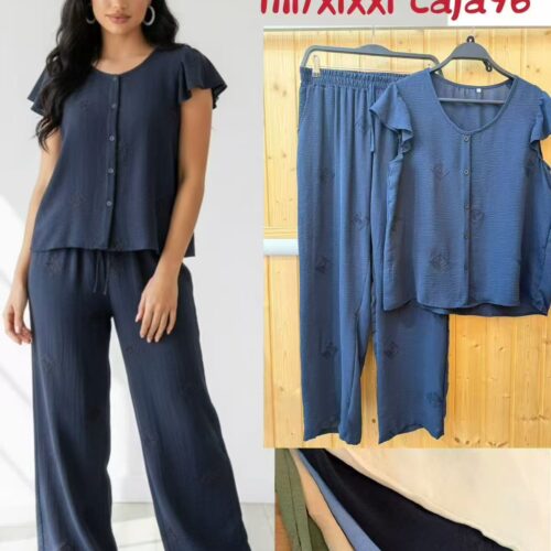 Conjunto Blusa Manga Corta  y Pantalón  Estampado