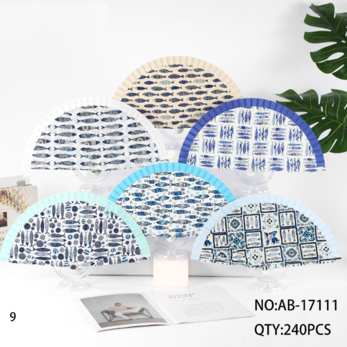 Abanico Estampado Azulejo