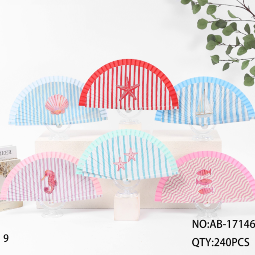 Abanico Estampado Animales del Mar