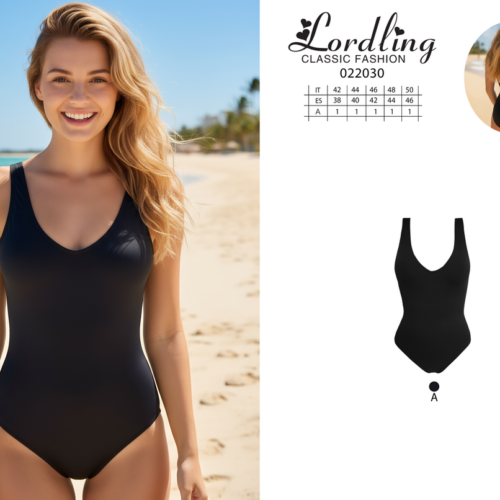 Bañador Negro Liso Mujer 38-46