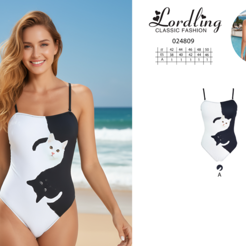 Bañador Estampado Gato Mujer 38-46