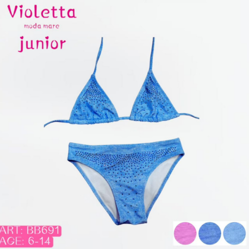 Bikini Infantil Liso 6-14 Años