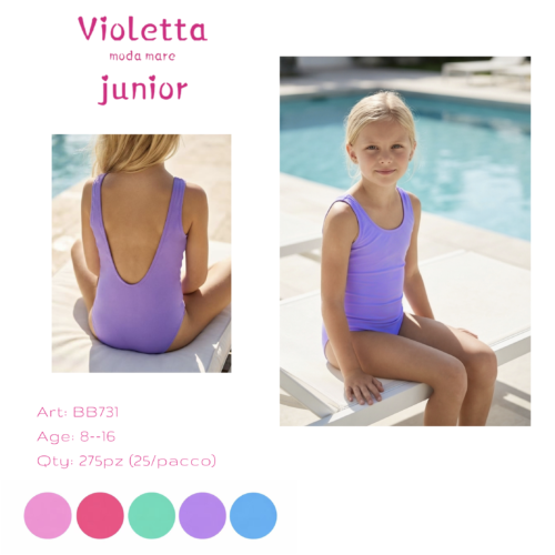 Bañador Infantil Liso 8-16 Años