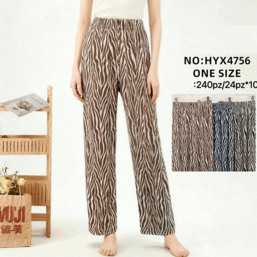 Pantalón Pierna Ancha Estampado Cebra