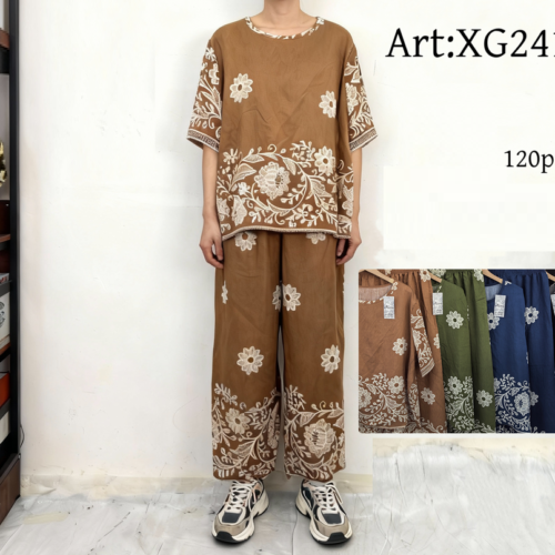 Conjunto Top y Pantalón Ancho Estampado Floral