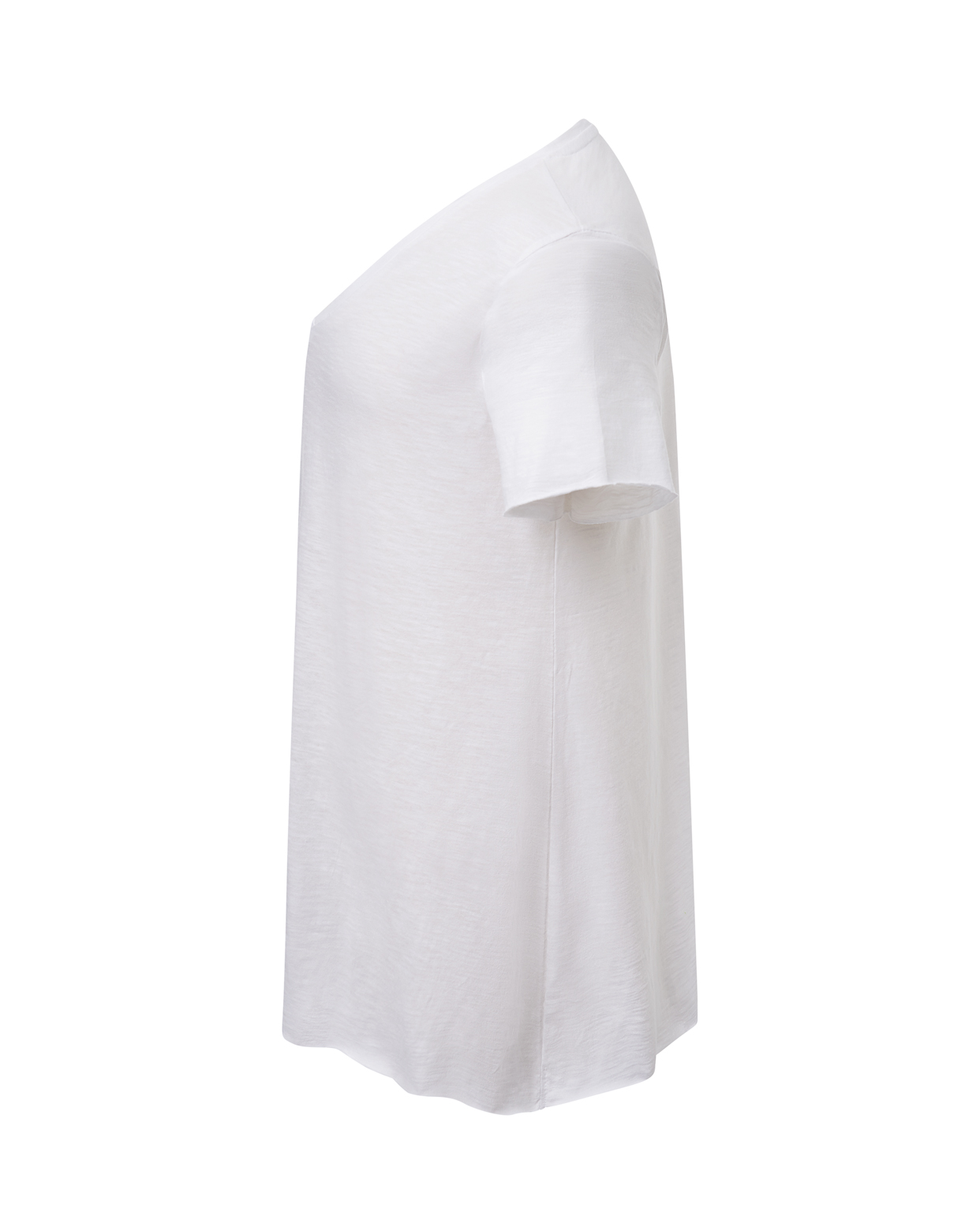 jhktshirt_curvsslub_wh_side Camiseta Curves Slub Cuello Pico - Algodón 120gr Tallas Grandes - Imagen 4