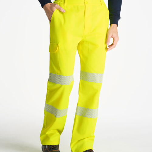 Pantalón Multibolsillos Forrado Alta Visibilidad Fluor Workwear