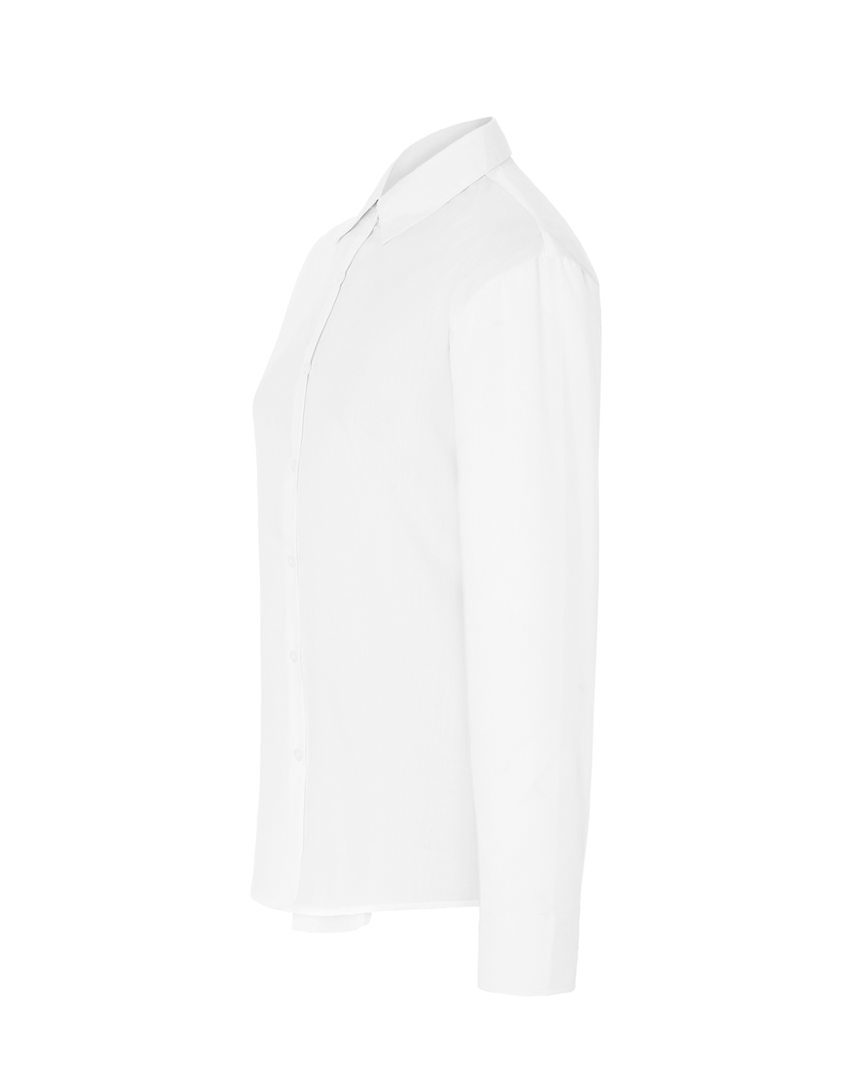 jhktshirt_shlpekin_wh_side Camisa mujer entallada antiarrugas popelín - PEKIN LADY - Imagen 4