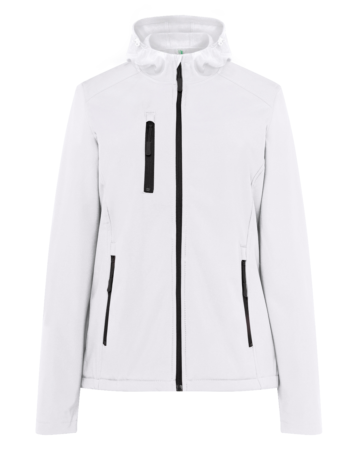 jhktshirt_softhoodl_wh Softshell Jacket Hooded Lady - Chaqueta técnica mujer con capucha - Imagen 2