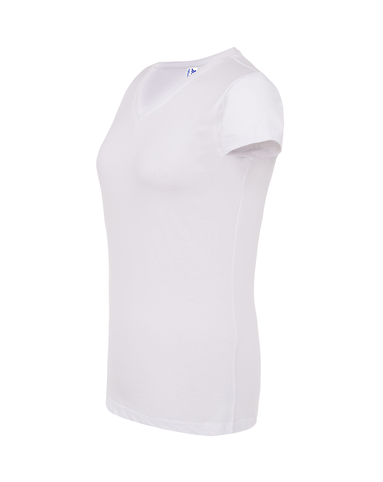 jhktshirt_tsrlcmfp_wh_side Camiseta Mujer Cuello Pico 100% Algodón 145gr – Lady Regular V-Neck - Imagen 40