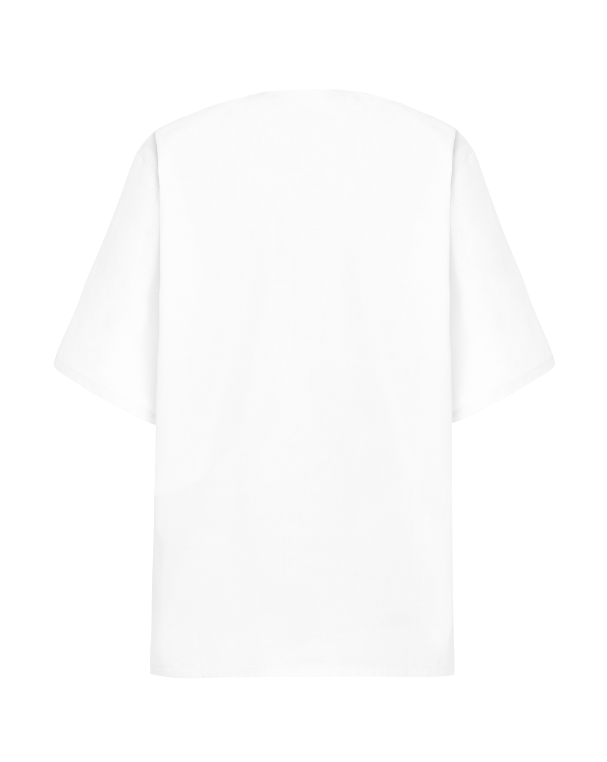 jhktshirt_wkoporto_wh_back OPORTO Casaca Sanitaria Unisex Manga Corta - Cuello V Workwear - Imagen 10