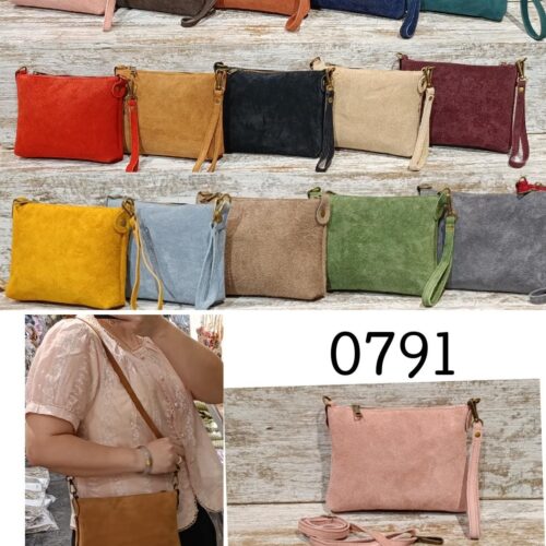 Bolso de Mano Serraje con Bandolera