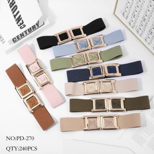 Cinturón  Elástico Hebillas Cuadradas