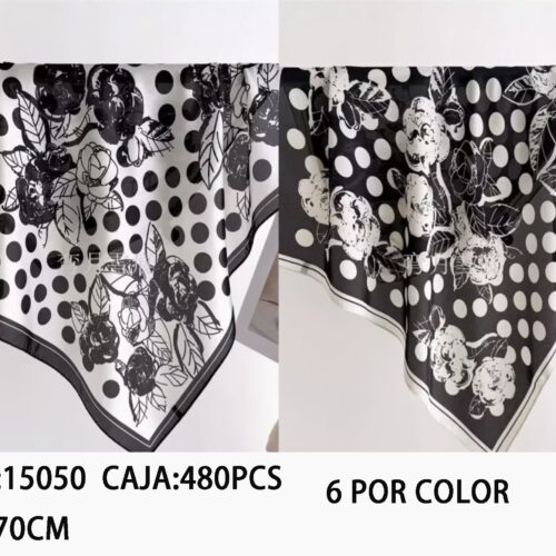 Pañuelo Cuadrado Estampado Lunares 70x70cm