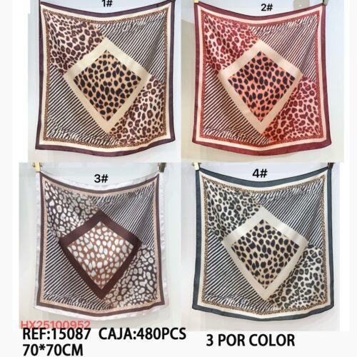 Pañuelo Cuadrado Estampado Manchas 70x70cm