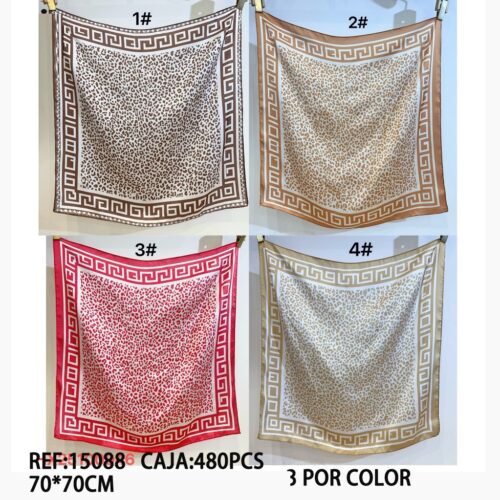 Pañuelo Cuadrado Estampado Manchas  70x70cm