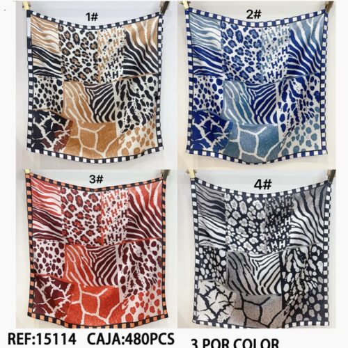 Pañuelo Cuadrado Estampado Animal Print 70x70cm