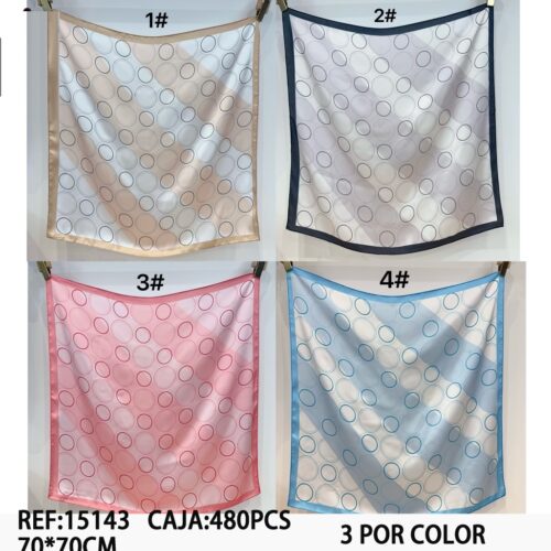 Pañuelo Cuadrado Estampado Circulos 70x70cm