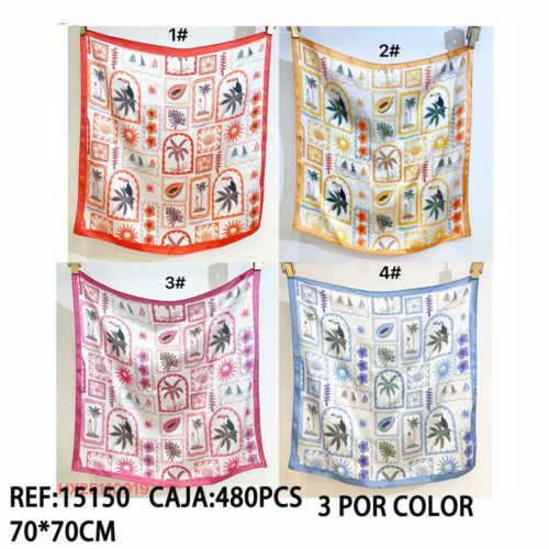 Pañuelo Cuadrado Estampado  70x70cm