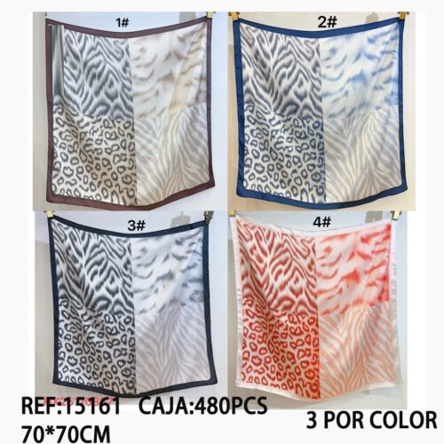 Pañuelo Cuadrado Estampado Animal Print 70x70cm