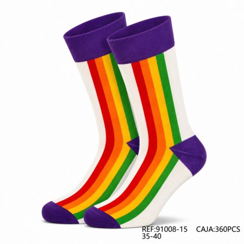 Calcetines Mujer Estampado Rayas Multicolor