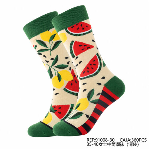 Calcetines Mujer Estampado Sandia