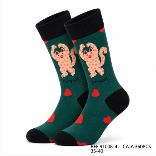 Calcetines Mujer Estampado Corazones