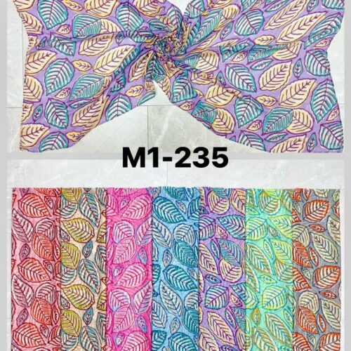 Pañuelo Estampado Hojas con Brillo 70x180cm