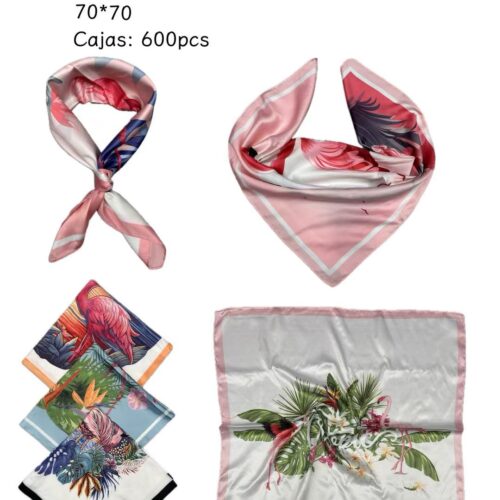 Pañuelo Estampado Tropical 70x70 cm