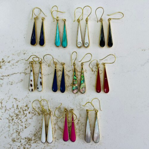 Pendientes Dorados Indonesia Colores Surtidos