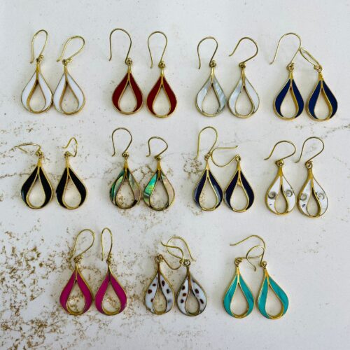 Pendientes Dorados Indonesia Colores Surtidos