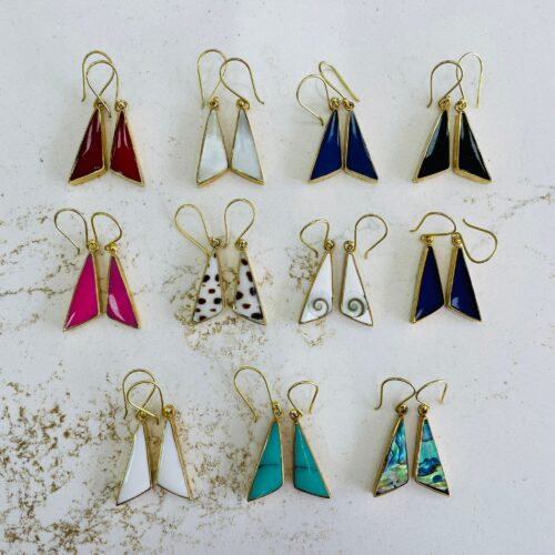 Pendientes Dorados Indonesia Colores Surtidos