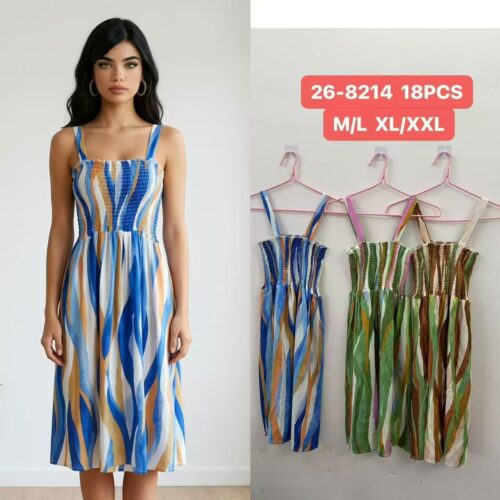 Vestido Midi Estampado Tirantes