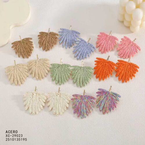 Pendientes Abanico - Colección Rafia