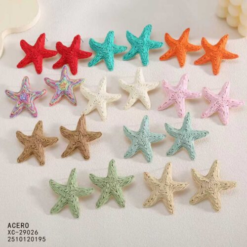 Pendientes Estrella de Mar - Colección Rafia